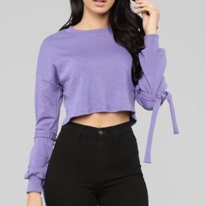 Fashion Nova knit dealing with you crop sweater 💜